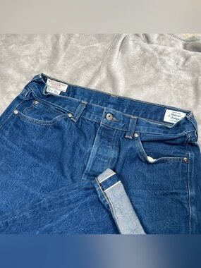 Wallace Barnes White Oak Cone Selvedge Jeans sz 28x27 Blue Denim USA Made
